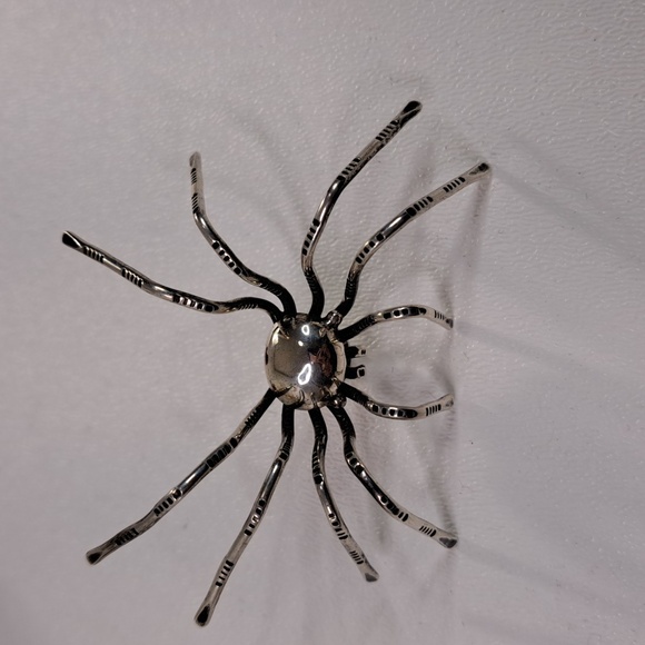 Handmade Jewelry - Silver Spider Pin